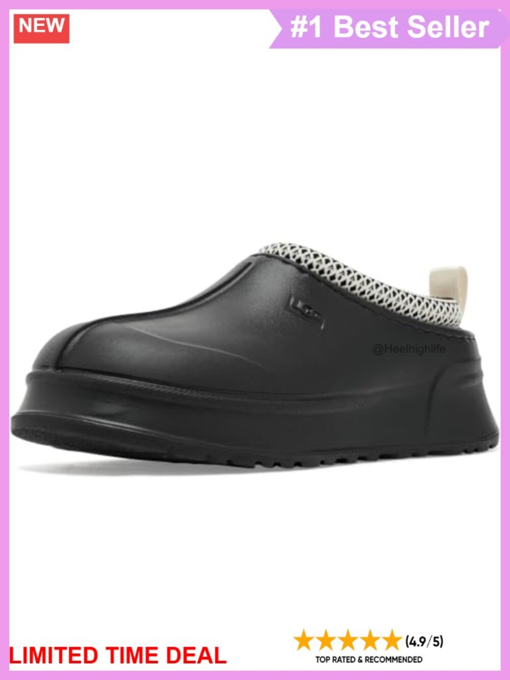 Molded EVA Clog with UGGbraid Detailing and Removable Wool Insole